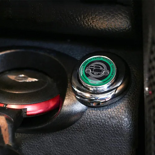 Vista 3 de Cubierta metálica para el salpicadero, botón de arranque del motor, para Mini Cooper R55 Clubman R56 Hatchback R57 Convertible R58 Coupé R59