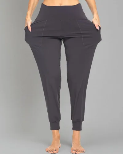 Vista 6 de Kcutteyg - Pantalones deportivos con bolsillos para mujer, diseño suave, ligero y de secado rápido, para entrenamiento, gimnasia, yoga y correr