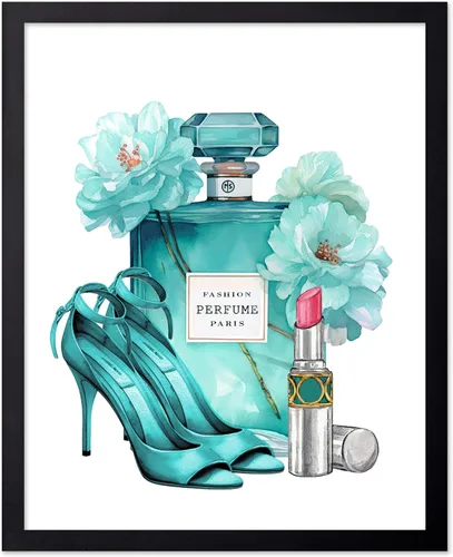 Vista 19 de Monem Art - Póster de moda, estampado de diseñador rosa, arte de zapatos, arte de perfume, arte de lápiz labial, regalo para mujeres y fashionistas