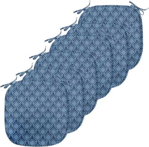 Vista 112 de Lunarable Cojín de asiento para silla de café, siluetas de taza de café expreso con frijoles fuente de cafeína, ilustración de bebidas gourmet