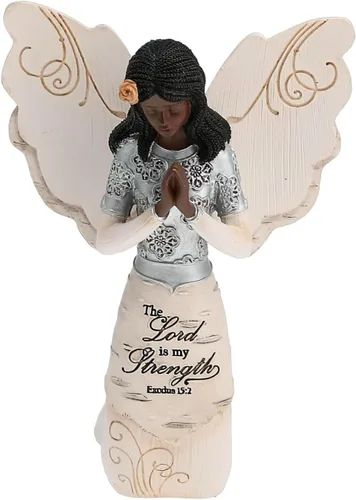 Vista 13 de Figura decorativa de ángel de la bendición irlandesa de Elements por Pavilion, 6 pulgadas, inscripción "Que Dios te mantenga en la palma de su mano