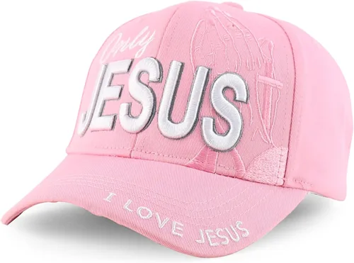 Vista 8 de Trendy Apparel Shop Gorra de bola cristiana bordada a mano Only Jesus Praying Azul marino