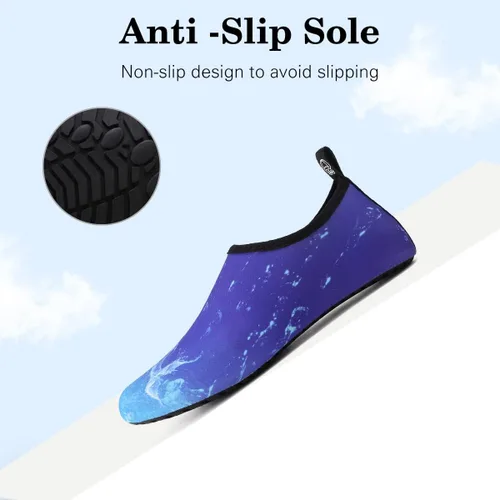 Vista 4 de Calcetines acuáticos, zapatos de agua para playa, calcetines de yoga descalzos de secado rápido para surf, piscina, natación, zapatos para mujeres