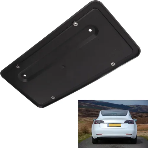 Vista 3 de Asixxsix Marcos de matrícula, soporte trasero para placa de matrícula Tesla Model 3 2017‑2023, soporte de marco para matrícula, pieza de repuesto