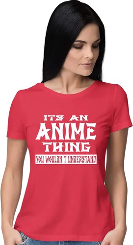 Vista 6 de Go All Out Camiseta con texto en inglés "It's an Anime Thing You Wouldn't Understand" para mujer Athletic Heather