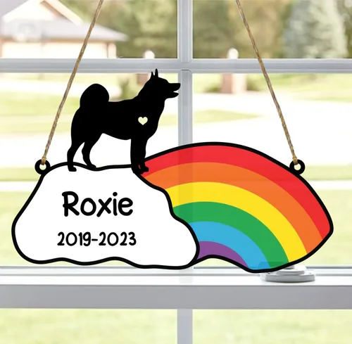 Vista 31 de LOVELYPOD Rainbow Bridge - Regalos conmemorativos para mascotas, regalos conmemorativos para perros afganos por pérdida de sabueso afgano, regalo