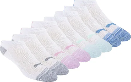 Vista 9 de PUMA Calcetines de corte bajo para mujer (paquete de 8)