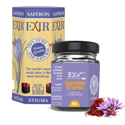 Vista 7 de EXIR, Polvo de azafrán español puro (0.18 oz) – condimento de hierbas de grado premium