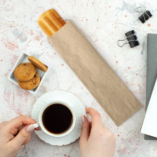 Vista 5 de Bolsas desechables de papel kraft para cubiertos