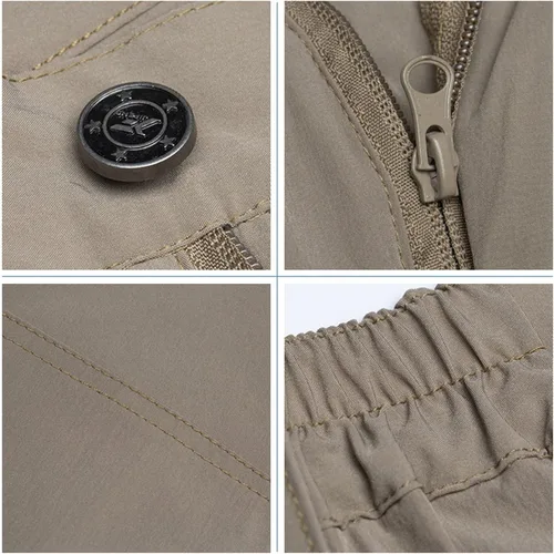 Vista 4 de Blczomt Pantalones tácticos de asalto para hombre, resistentes al agua, pantalones de senderismo al aire libre, pantalones de trabajo grandes y altos