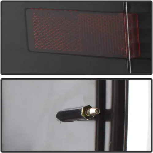 Vista 6 de ACANII - Para Ford F150 2009, 2010, 2011, 2012, 2013, 2014, faros traseros dobles LED negros, lámparas de freno, par izquierdo + derecho