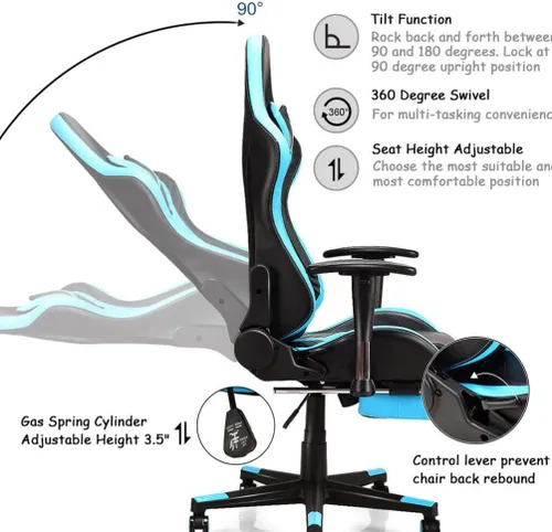 Vista 5 de VICASKY 2 juegos de asiento trasero de ángulo ajustador de ángulo silla de juego ajustable giratoria accesorios piezas de repuesto