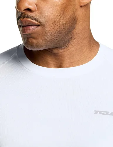 Vista 4 de TSLA - Paquetes de 1 o 3 camisetas de compresión para hombre, FPU 50+, de secado rápido, de manga corta, camiseta de entrenamiento atlético
