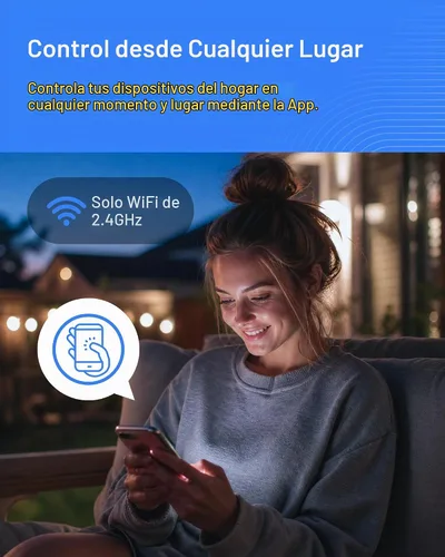 Vista 6 de HBN - Interruptor de salida de enchufe inteligente WiFi para exteriores, compatible con Alexa y Google Assistant, 2,4 GHz