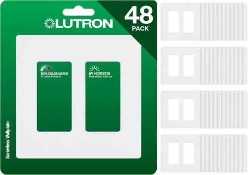 Vista 28 de Lutron Claro - Placa de cubierta para interruptor de luz, placa de pared de 2 posiciones, para interruptores de luz decorativos, cubierta