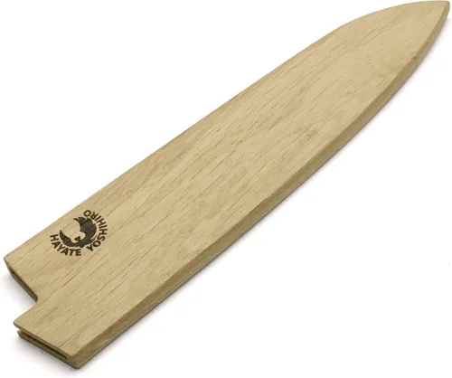 Vista 4 de Yoshihiro Protector magnético de hoja de madera de roble Saya para cuchillo Gyuto 7 IN (7.087 in)