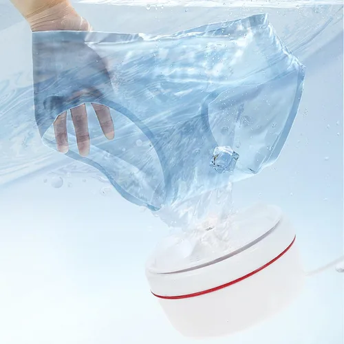 Vista 8 de NOLITOY Mini lavadora portátil de carga USB Turbo Lavadora con ventosa estable para viajes, dormitorio, viaje de negocios, casa rodante, apartamento