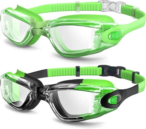 Vista 15 de Gafas de natación Braylin, paquete de 2 gafas de natación, antivaho, sin fugas para adultos, hombres, mujeres y jóvenes