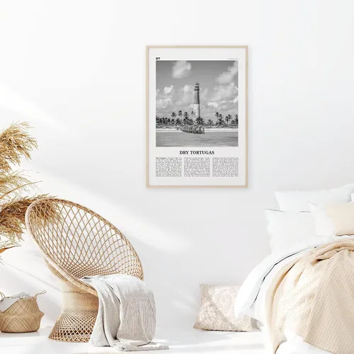 Vista 2 de Dry Tortugas National Park Print Black and White, Dry Tortugas Wall Art, Dry Tortugas Poster, Dry Tortugas Photo, Florida, USA