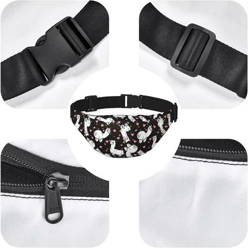 Vista 6 de Riñonera cruzada grande de pato con 3 bolsillos con cremallera, regalos para deportes, festivales, entrenamiento, viajes, correr, casual, manos