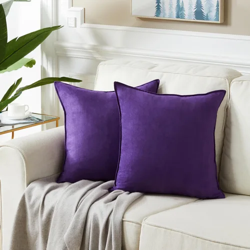 Vista 24 de Fancy Homi - Paquete de 2 fundas de almohada decorativas azul real de 14x14 pulgadas para sala de estar, sofá cama, sofá, decoración moderna bohemia