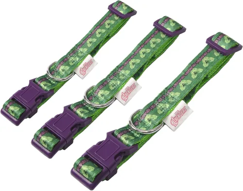 Vista 6 de Marvel Comics The Hulk Dog Collar, pequeño verde y morado Collar para perro con licencia oficial de Marvel The Incredible Hulk Collar de perro