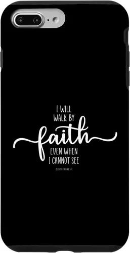 Vista 12 de iPhone 16 I Will Walk By Faith, God Jesus Christian Bible Inspiration Case