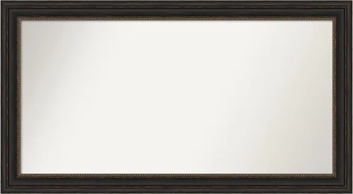 Vista 754 de Amanti Art Espejo de pared personalizado no biselado (25 x 25 pulgadas), marco de bronce acentuado, varios tamaños personalizados, espejo de baño