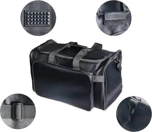 Vista 5 de Bolsa de deporte multifunción de 30L - Bolsa impermeable con almacenamiento ajustable de 4 capas y correa para el hombro para gimnasio, viajes