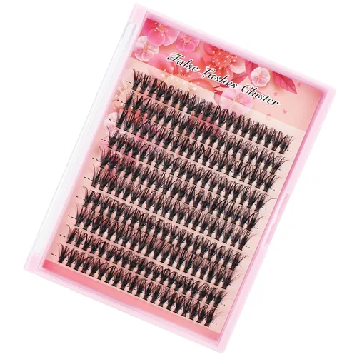 Vista 2 de Bodermincer 200 extensiones de pestañas mixtas/de 0.55-0.630-0.700 pulgadas, pestañas postizas de volumen ruso natural 3D de volumen ruso