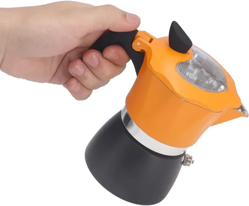 Vista 8 de CHICIRIS Cafetera espresso para estufa, olla de aluminio con parte superior de vidrio, cafetera italiana moca, capacidad de 1 taza, 5.1 fl oz/5 oz