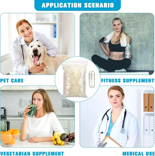 Vista 6 de Timgle 2000 cápsulas vacías con kit de llenado de cucharas de laboratorio, contenedor vacío rellenable transparente para hacer tus propios