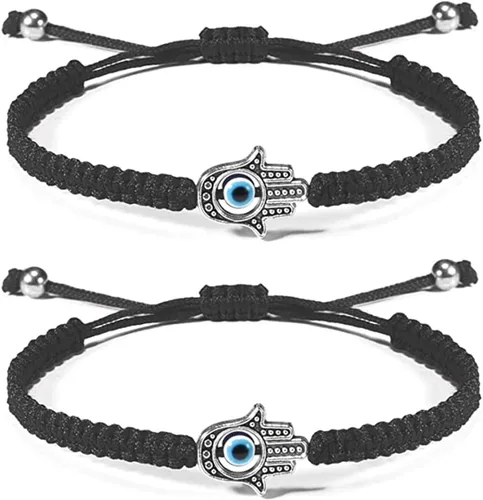 Vista 2 de Bracelet for Women with Hand charm lucky protection bracelet for Mother Daughter Friends Girl friends Baby bracelet gift set