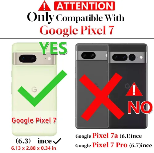 Vista 2 de Yiakeng Funda para Google Pixel 7: con protector de pantalla, fundas protectoras de grado militar con soporte de anillo de dedo para Pixel 7