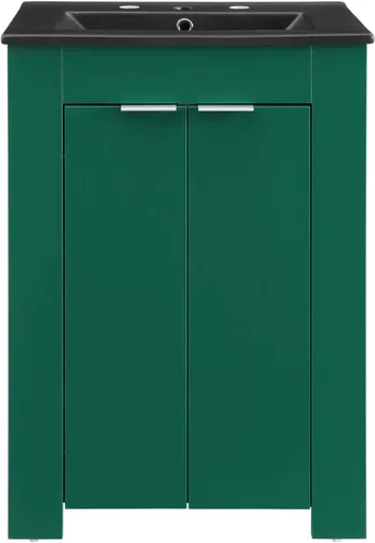 Vista 4 de Modway Maybelle - Tocador de baño (24 pulgadas), color verde y negro Verde Negro