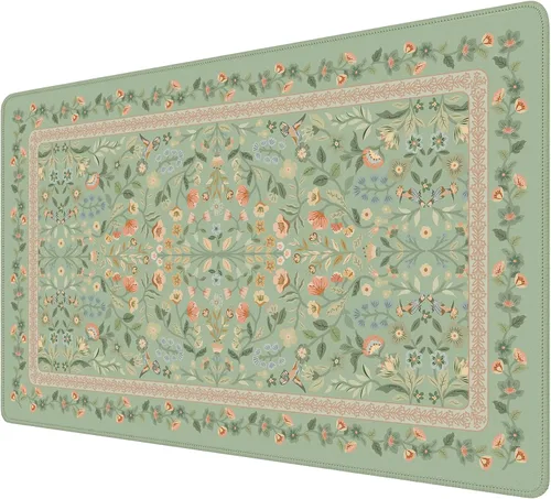 Vista 28 de iCasso Alfombrilla de mouse estética pequeña con diseño floral, mini alfombrilla de mouse portátil rosa, antideslizante y cómoda, de tela para mouse