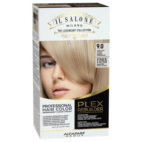 Vista 24 de Il Salone Milano Plex Rebuilder - Crema de color permanente para el cabello, kit de tinte para el cabello negro puro 1.0, salón profesional, calidad