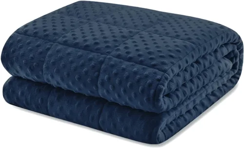 Vista 11 de Huloo Sleep Manta para niños, 20 x 30 pulgadas, 2 libras (azul marino)