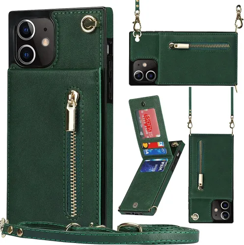Vista 9 de Funda compatible con iPhone 12 Pro Max de 6.7 pulgadas, bolso de bolsillo, correa de hombro, elegante funda protectora para iPhone 12 Pro Max