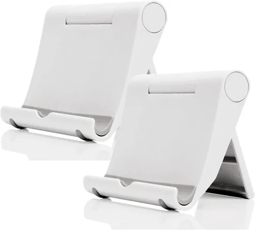 Vista 10 de Soporte plegable ajustable para teléfono celular para escritorio, compatible con la mayoría de teléfonos inteligentes y tabletas, base de goma