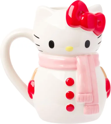 Vista 31 de Silver Buffalo Sanrio Hello Kitty and Friends Badtz-Maru - Taza de cerámica esculpida en 3D, 20 onzas