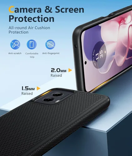 Vista 6 de FNTCASE Funda para Motorola Moto G-Power-5G-2024: funda protectora de doble capa resistente para teléfono celular a prueba de golpes con parte