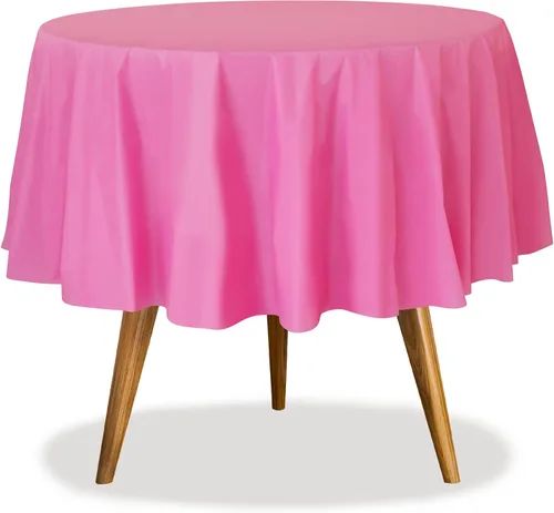 Vista 18 de Party Dimensions Mantel de plástico negro, paquete de 12 manteles rectangulares desechables de 54 x 108 pulgadas para mesas de 6 a 8 pies