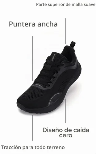 Vista 3 de WHITIN Zapatos de correr Zero Drop Road S81 con puntera ancha para hombre Negro
