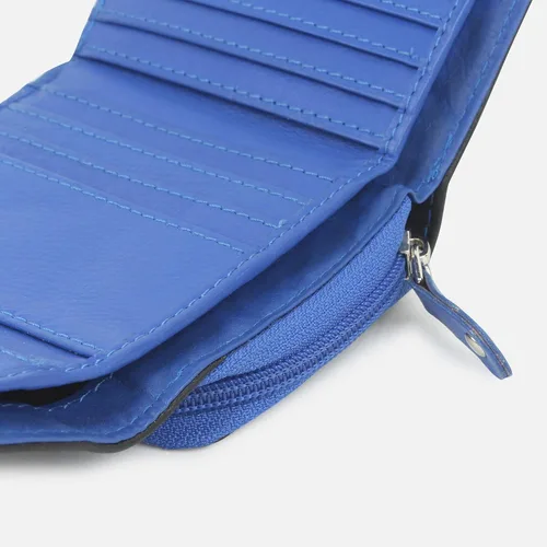 Vista 8 de AlphaHide Billetera de tres pliegues para mujer, cartera de tarjetas de crédito para mujer, monedero con cremallera, RFID