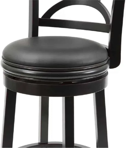 Vista 7 de Boraam Florence Taburete giratorio de madera con altura de mostrador - Black Sandthru