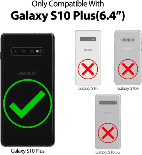 Vista 6 de GOOSPERY Funda de silicona líquida para Samsung Galaxy S10 Plus (2019) 6.4 pulgadas Jelly Rubber Bumper Case con forro de microfibra suave - Negro