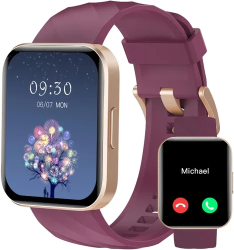 Vista 10 de RUIMEN Relojes inteligentes para hombres y mujeres (Responder/Realizar llamadas) Compatibles con iPhone/teléfonos Android, pantalla HD de 1.85