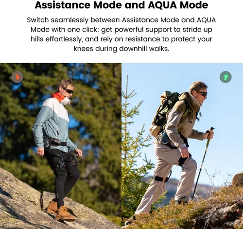 Vista 3 de DNSYS X1 Carbon Exoskeleton, AI-Powered Leg Assistance, 1.2HP Motor, 20km Base Range, 3s Battery Swap, for Hiking, Climbing, Running, Size S