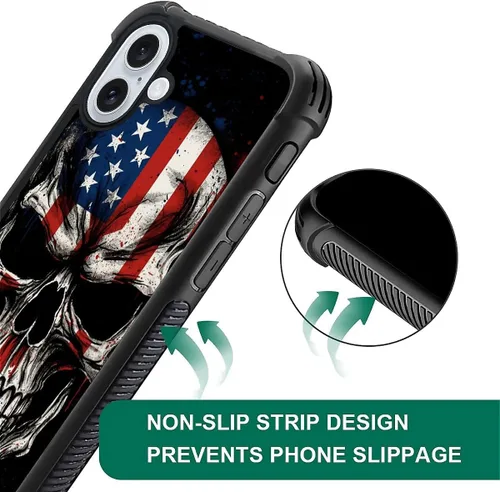 Vista 152 de Funda compatible con iPhone 8, a prueba de golpes, antiarañazos, bandera de ciervos de cola blanca de grano de madera estadounidense